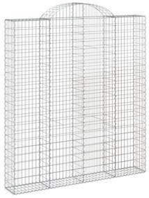 vidaXL Συρματοκιβώτια Τοξωτά 15 τεμ. 200x30x220/240 εκ. Γαλβαν. Ατσάλι