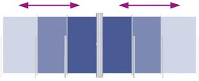vidaXL Σκίαστρο Πλαϊνό Συρόμενο Μπλε 200 x 600 εκ.