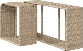 vidaXL Ράφια Αποθήκευσης 2 τεμ. Μπεζ από Συνθετικό Ρατάν