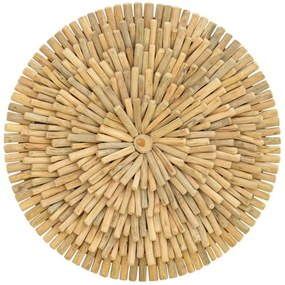 Διακοσμητικό Τοίχου Decofy 343-000103 Φ60x5cm Natural Inart Ξύλο