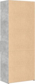 vidaXL Ντουλάπι Γκρι Σκυροδέματος 70x42,5x185 εκ. Επεξεργασμένο Ξύλο