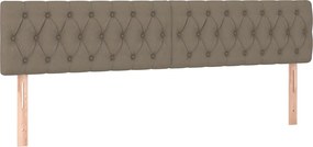 vidaXL Κρεβάτι Boxspring με Στρώμα Taupe 120x190 εκ. Υφασμάτινο