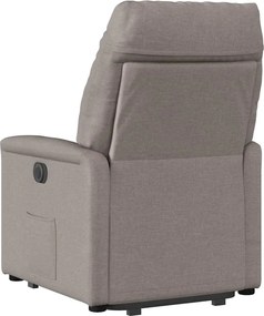 vidaXL Πολυθρόνα Ανακλινόμενη με Ανύψωση Χρώμα Taupe Υφασμάτινη