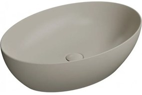GSI Pura Creta 8842-520 Πορσελάνινος Νιπτήρας Μπάνιου Επιτραπέζιος Διπλής Επισμάλτωσης Dualglaze 60x42 cm