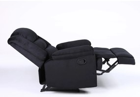 Πολυθρόνα Ανακλινόμενη ArteLibre CARINAE Μαύρο Βελούδο 93x90x100cm