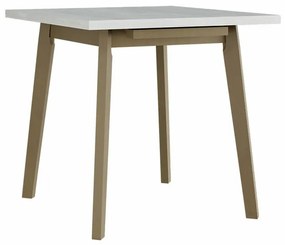Τραπέζι Victorville 183, Sonoma οξιά, Άσπρο, 75x80x80cm, 18 kg, Επιμήκυνση, Πλαστικοποιημένη μοριοσανίδα, Ξύλο, Μερικώς συναρμολογημένο, Ξύλο: Οξιά