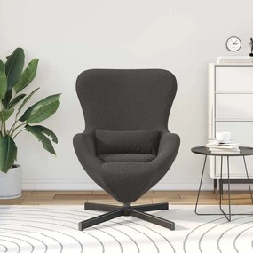 vidaXL Κάθισμα-αυγό Σκούρο Γκρι 63 x 73 x 90 εκ ύφασμα