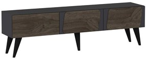 Έπιπλο Τηλεόρασης Veas 327ODS1135 150x30x43cm Anthracite-Walnut