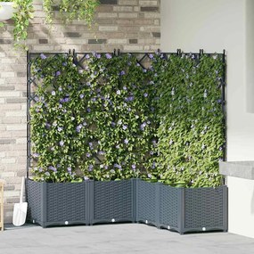 vidaXL Κηποτινάκι με Τρέλα 5 pcs Ανοιχτό γκρι 120 x 120 x 143 εκ. PP