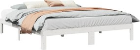 vidaXL Σκελετός Κρεβ. Χωρίς Στρώμα Λευκό 180x200 εκ Μασίφ Πεύκο