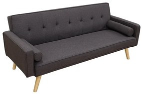 ZITA PLUS RONY BROWN/GREY ΥΦΑΣΜΑ ΚΑΝΑΠΕΣ-ΚΡΕΒΑΤΙ 179X80εκ. ΚΑΝΑΠΕΣ 179Χ80Χ75εκ.- ΚΡΕΒΑΤΙ 161Χ94Χ38εκ.40.0082