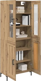 vidaXL Highboard 2 pcs Artisan Oak 69,5 x 34 x 180 εκ.