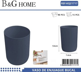 Θήκες οδοντόβουρτσας πλαστικές σε σετ 5Χ - Blue - 21717