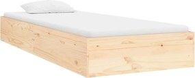 vidaXL Πλαίσιο Κρεβατιού 75 x 190 εκ. από Μασίφ Ξύλο Small Single