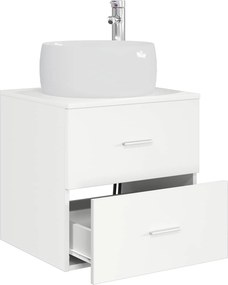 vidaXL Επιτοίχια Λεκάνη Έπιπλο Λευκό 49,5 x 44,5 x 66 εκ