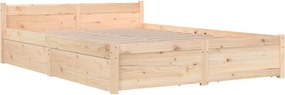 vidaXL Πλαίσιο Κρεβατιού 150 x 200 εκ. Μασίφ Ξύλο King Size