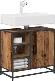 vidaXL Ντουλάπι Μπάνιου Παλιό Ξύλο 65 x 33 x 60 εκ Επεξεργασμένο Ξύλο