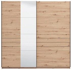 Ντουλάπα Συρόμενη VEYMONT 220 OG με Καθρέπτη Artisan Oak 220x61x218εκ. 220x61x218 εκ.