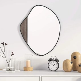 vidaXL Καθρέφτης Τοίχου Μαύρος 50x40 εκ.