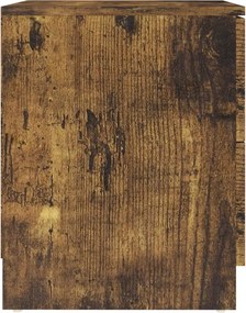 vidaXL Κομοδίνα 2 τεμ. Καπνιστή Δρυς 40 x 40 x 50 εκ. Επεξεργ. Ξύλο
