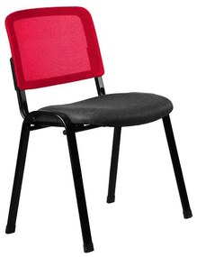 Καρέκλα Επισκέπτη 3003Μ Fylliana Μαύρο - Κόκκινο 51x51x76,5 εκ. 7αδα 50.5x50.5x76.5 εκ.
