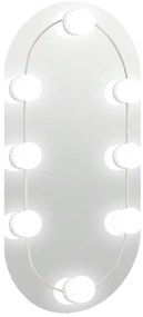 vidaXL Καθρέφτης με Φώτα LED 40x20 εκ. Γυαλί Οβάλ