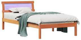 vidaXL Σκελετός Κρεβατιού Καφέ κεριού 75 x 190 cm Ξύλο πεύκου