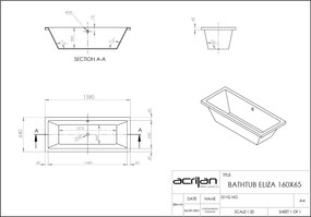 Acrilan Eliza - Ακρυλική Μπανιέρα 160x65 εκ - Maxxcoat