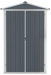 vidaXL Αποθήκη Κήπου Γκρι 116x45x175 εκ. από Γαλβανισμένο Ατσάλι
