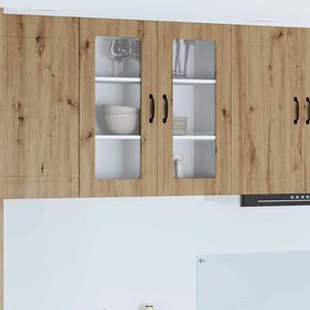 vidaXL Κρεμαστό ντουλάπι κουζίνας με ράφι Artisan Oak 80 x 31 x 80 εκ.
