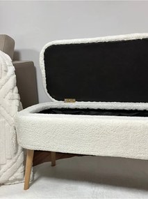 Stewehome Πάγκος Αποθήκευσης OSLO σε Υπόλευκη Απόχρωση 94x39x49 cm