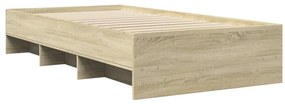 vidaXL Πλαίσιο Κρεβ. Χωρ. Στρώμα Sonoma Δρυς 90 x 190 εκ. Επεξ. Ξύλο