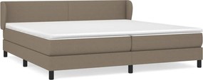 vidaXL Κρεβάτι Boxspring με Στρώμα Taupe 200x200 εκ. Υφασμάτινο
