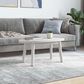 vidaXL Επιφάνεια Τραπεζιού Οβάλ Λευκή 80x40x2,5 εκ. Μασίφ Ξύλο Πεύκου