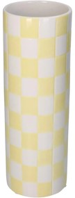 Βάζο ArteLibre Σκακιέρα Κίτρινο Δολομίτης 10.7x10.7x30.7cm-05150175