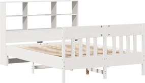 vidaXL Σκελετός Κρεβ. Χωρίς Στρώμα Λευκό 120x190 εκ Μασίφ Πεύκο