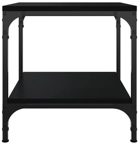 Βοηθητικό Τραπέζι Μαύρο 40 x 40 x 40 εκ. από Επεξεργασμένο Ξύλο