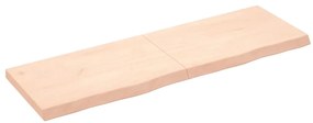 vidaXL Ράφι Τοίχου 160x50x(2-6) εκ. από Ακατέργαστο Μασίφ Ξύλο Δρυός