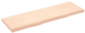 vidaXL Ράφι Τοίχου 160x50x(2-6) εκ. από Ακατέργαστο Μασίφ Ξύλο Δρυός
