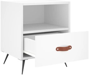 vidaXL Κομοδίνο Λευκό 40 x 35 x 47,5 εκ. από Επεξεργασμένο Ξύλο