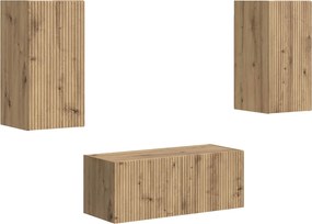 vidaXL Σετ επίπλου τηλεόρασης 2 τμχ. Artisan Oak Επεξεργασμένο Ξύλο
