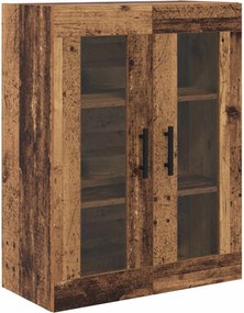 vidaXL Highboard 2 pcs Παλιό Ξύλο 69,5 x 34 x 180 εκ.