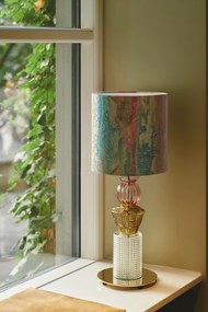 Επιτραπέζιο Φωτιστικό Vintage Micro από Αυθεντικά Γυαλιά Murano 55cm