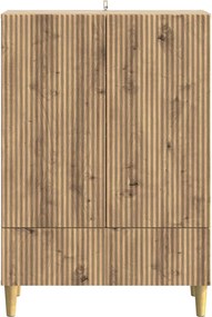 vidaXL Πλαϊνό γραφείο Artisan Δρυς 66 x 34,5 x 95 εκ.