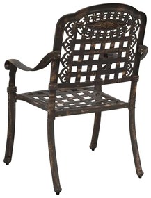 vidaXL Καρέκλα Κήπου 2 pcs Μπρονζέ 55 x 56.5 x 91εκ Αλουμίνιο