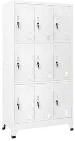 vidaXL Φοριαμός Γκρι 90x45x180 εκ. από Ατσάλι με 9 Τμήματα