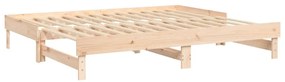 vidaXL Καναπές Κρεβάτι Συρόμενος 2x(80x200) εκ. από Μασίφ Ξύλο Πεύκου