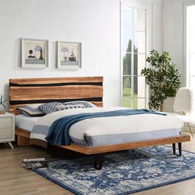 Bed ALICIA  and solid acacia wood,160Χ200