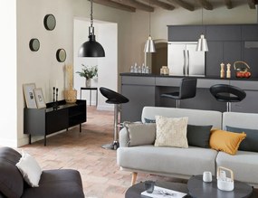 ΚΑΡΈΚΛΕΣ &amp; ΠΟΛΥΘΡΌΝΕΣ SASHA BLK/CHR PU ADJ BAR STOOL ATMOSPHERA 114600A