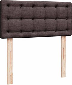 vidaXL Κρεβάτι Boxspring με Στρώμα Σκούρο Καφέ 80x200 εκ. Υφασμάτινο